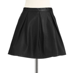 French Connection Faux Leather Perforated Skirt